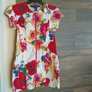 Full zip flower dress